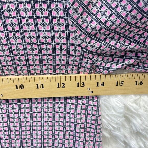 Girls Size 12 Crewcuts Pink Black White Geometric Print Knit Dress - Picture 5 of 7